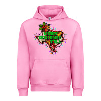 Fuchsia Pink merry Christmas y'all Texas map Urban Hoodie - BarkalooDesign