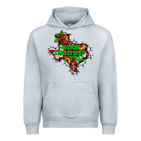 Heather Grey merry Christmas y'all Texas map Urban Hoodie - BarkalooDesign