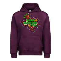 Mauve Wine merry Christmas y'all Texas map Urban Hoodie - BarkalooDesign