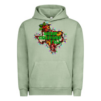 Pigment Oil Green merry Christmas y'all Texas map Urban Hoodie - BarkalooDesign