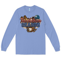 Colony Blue Touchdown season Baseball Long Sleeve Tee - HowdyJamesFarm