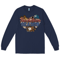 Navy Touchdown season Baseball Long Sleeve Tee - HowdyJamesFarm