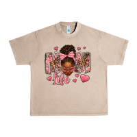 French Oak Afro Messy Bun Mom Life Urban Heavy Tee - texasbilliewilder
