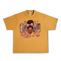 Peanut Butter Afro Messy Bun Mom Life Urban Heavy Tee - texasbilliewilder