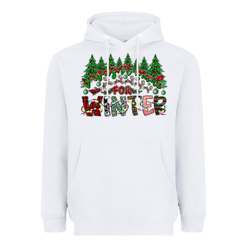 I Was Made For Winter Heavyweight Hoodie by CowhideDigitalArt | Teevron
