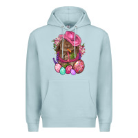 Blue Mist Cowboy Rabbit Easter Premium Hoodie - BundleAndBundleShop