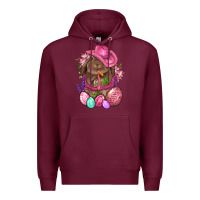 Burgundy Cowboy Rabbit Easter Premium Hoodie - BundleAndBundleShop