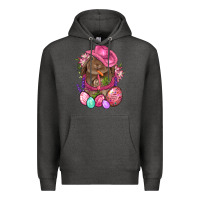 Charcoal Heather Cowboy Rabbit Easter Premium Hoodie - BundleAndBundleShop