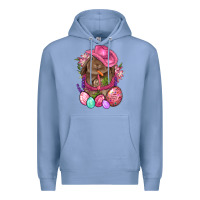 Colony Blue Cowboy Rabbit Easter Premium Hoodie - BundleAndBundleShop