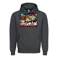 Smoke merry christmas gnomies wagon Zipper Hoodie - FaDigitalArtStudio