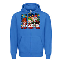 True Royal merry christmas gnomies wagon Zipper Hoodie - FaDigitalArtStudio