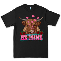Black be mine highland cow Premium Tee - RanaPortraitStore
