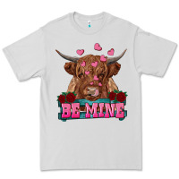 Dove Grey be mine highland cow Premium Tee - RanaPortraitStore