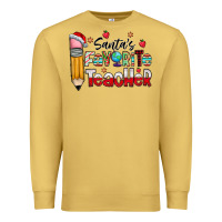 Antique Gold Santa Favorite Teacher Premium Sweatshirt - CowhideDigitalArt