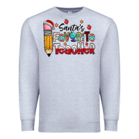 Heather Grey Santa Favorite Teacher Premium Sweatshirt - CowhideDigitalArt