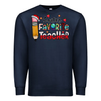 Navy Santa Favorite Teacher Premium Sweatshirt - CowhideDigitalArt