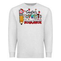 Oatmeal Heather Santa Favorite Teacher Premium Sweatshirt - CowhideDigitalArt