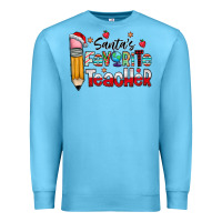 Ocean Blue Santa Favorite Teacher Premium Sweatshirt - CowhideDigitalArt