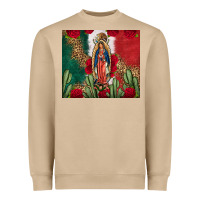 Mushroom Our Lady Of Guadalupe Mexican Flag Roses Cactus Heavyweight Sweatshirt - FaDigitalArtStudio