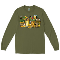 Army Green Honey bee coffee cups Long Sleeve Tee - HowdyJamesFarm