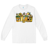 White Honey bee coffee cups Long Sleeve Tee - HowdyJamesFarm