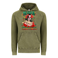 Vintage Olive Mama Chingona Skull Vintage Hoodie - texasbilliewilder