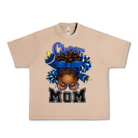 Burro Cheer Mom Afro Messy Bun Urban Heavy Tee - texasbilliewilder