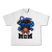 Lunar Rock Cheer Mom Afro Messy Bun Urban Heavy Tee - texasbilliewilder