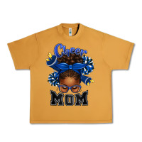 Peanut Butter Cheer Mom Afro Messy Bun Urban Heavy Tee - texasbilliewilder