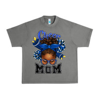 Tornado Cheer Mom Afro Messy Bun Urban Heavy Tee - texasbilliewilder