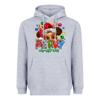 Heather Grey Merry Christmas Heavyweight Hoodie - CowhideDigitalArt