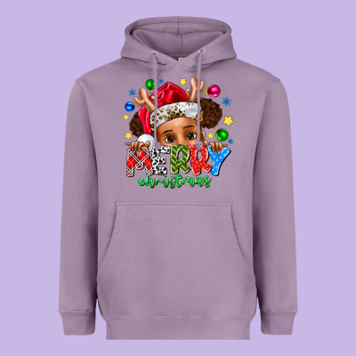 Merry Christmas Heavyweight Hoodie Designed By Cowhidedigitalart
