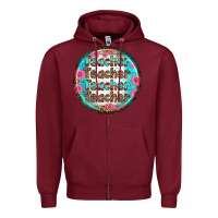 Burgundy teacher vibe earrings Zipper Hoodie - BundleAndBundleShop