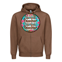 Chestnut teacher vibe earrings Zipper Hoodie - BundleAndBundleShop