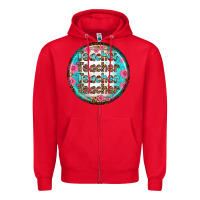 Red teacher vibe earrings Zipper Hoodie - BundleAndBundleShop