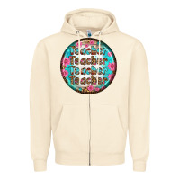 Sandshell teacher vibe earrings Zipper Hoodie - BundleAndBundleShop