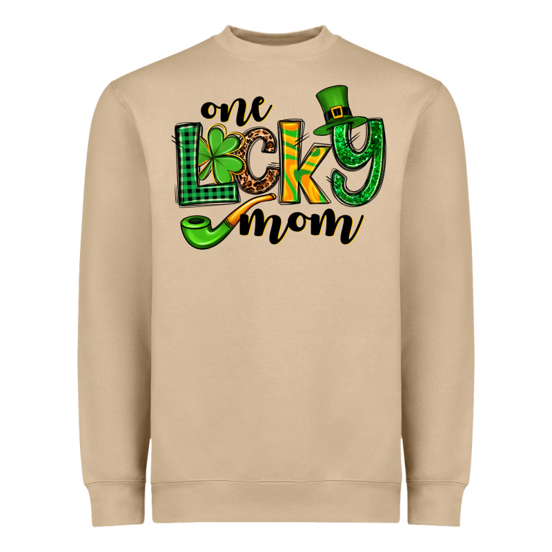 One Lucky Mom St. Patrick's Heavyweight Sweatshirt by OliviaCreatesArt | Teevron