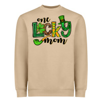 Mushroom One lucky mom St. Patrick's Heavyweight Sweatshirt - OliviaCreatesArt