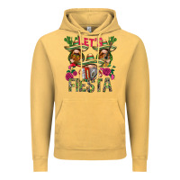Vintage Mustard Let's Fiesta with gnomes Vintage Hoodie - NancyCooperArtShop