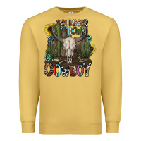 Antique Gold summer down cowboy Premium Sweatshirt - CowhideDigitalArt