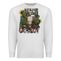 Oatmeal Heather summer down cowboy Premium Sweatshirt - CowhideDigitalArt