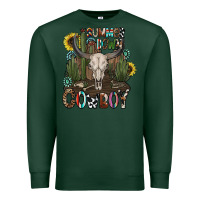 Sports Green summer down cowboy Premium Sweatshirt - CowhideDigitalArt