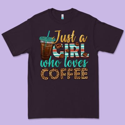 Just A Girl Who Loves Coffee Premium Tee Designed By Bundleandbundleshop