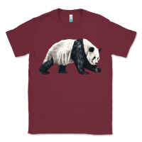Burgundy walking panda Classic Tee - LillyAllenDesigns