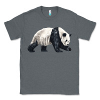Charcoal Heather walking panda Classic Tee - LillyAllenDesigns