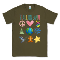 Army Green PEACE ON EARTH Classic Tee - Bettercallsaul
