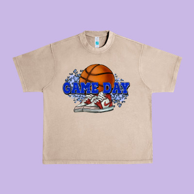 Game Day Basketball Urban Heavy Tee Designed By Nancycooperartshop