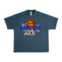 Midnight Navy Game day Basketball Urban Heavy Tee - NancyCooperArtShop