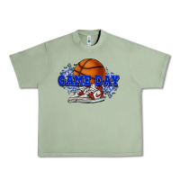 Oil Green Game day Basketball Urban Heavy Tee - NancyCooperArtShop