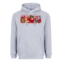 Heather Grey Merry Christmas Heavyweight Hoodie - CowhideDigitalArt